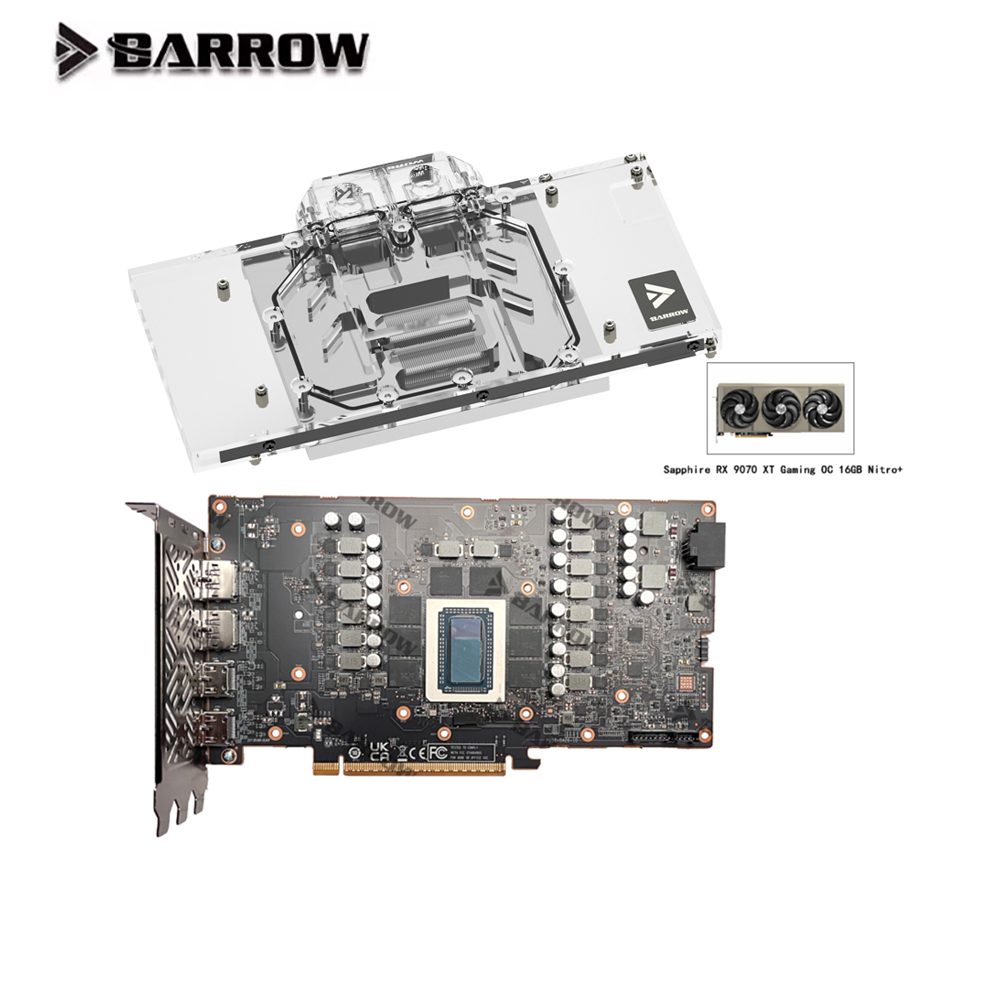 Rx 9070 16Gb - バロー GPU ウォーターブロック サファイア Radeon RX