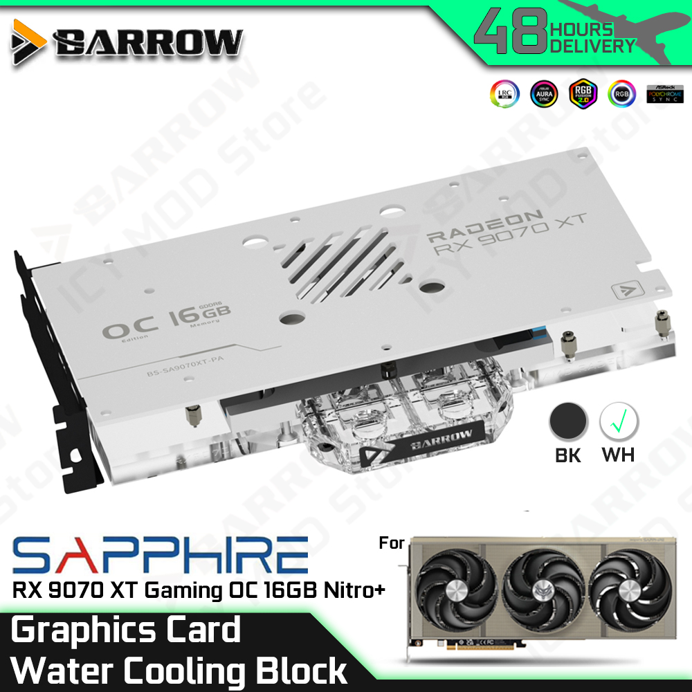 Rx 9070 16Gb - バロー グラフィックスカード 水冷ブロック SAPPHIRE RX 9070