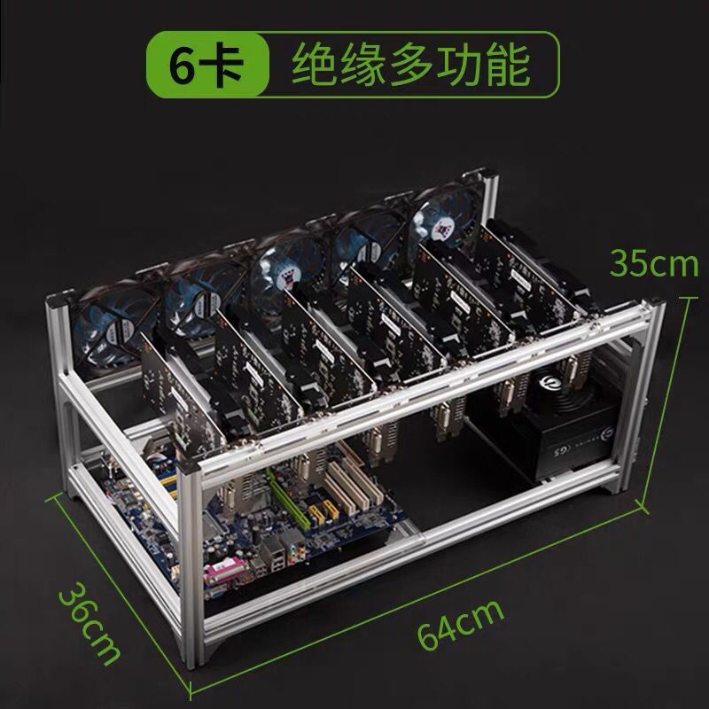 Gpu Mining Rig Frame 8 Gpu - 6 8 12 19 GPU マイナーマイニングリグアルミスタッカブルオープンエアケースコンピュータ
