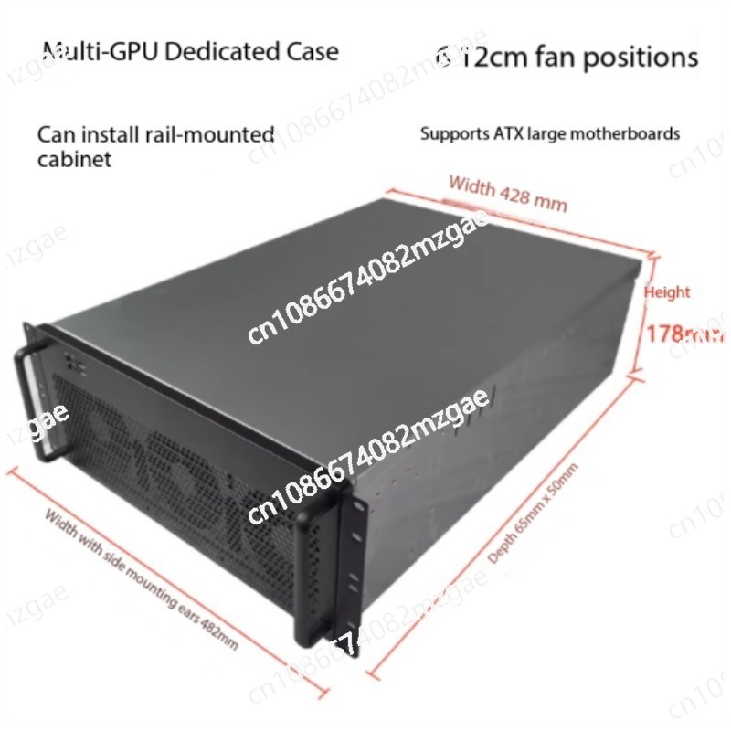Server Gpu Chassis 4U - 4Uマルチグラフィックカードシャーシ 6/8グラフィックカード対応 IDCコンピュータールームラックサーバー GPU搭載産業用コンピューター 強力ファン