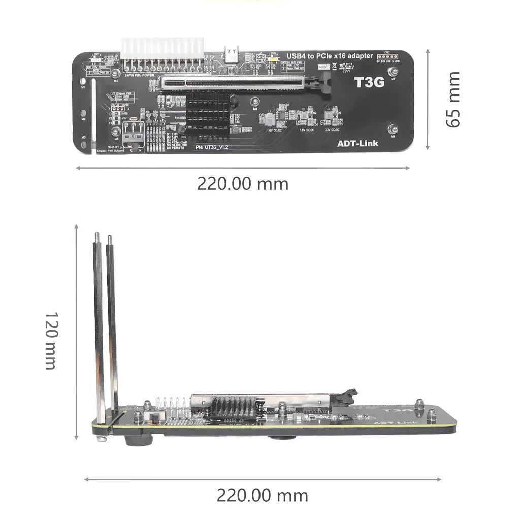 ADT UT3G NUC ITX STXノートPC用グラフィ - Gpu External Dock Egpu Thunderbolt 4 のレビューと価格