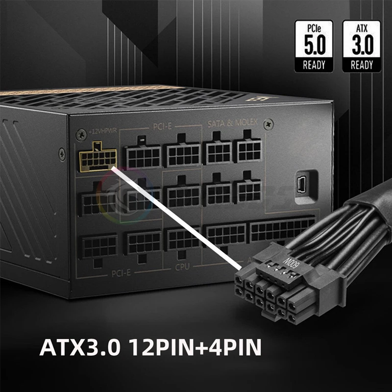 12V HPWR ATX3.0 PCI-E 5.0 電源モジ - Dual 8Pin To 16Pin 12Vhpwr Cable のレビューと価格