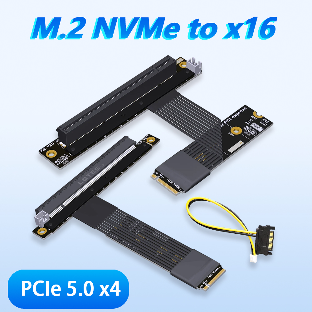 ADT-LINK M.2 NGFF NVMe to PCIe - Pcie 5.0 Gpu Riser Cable のレビューと価格