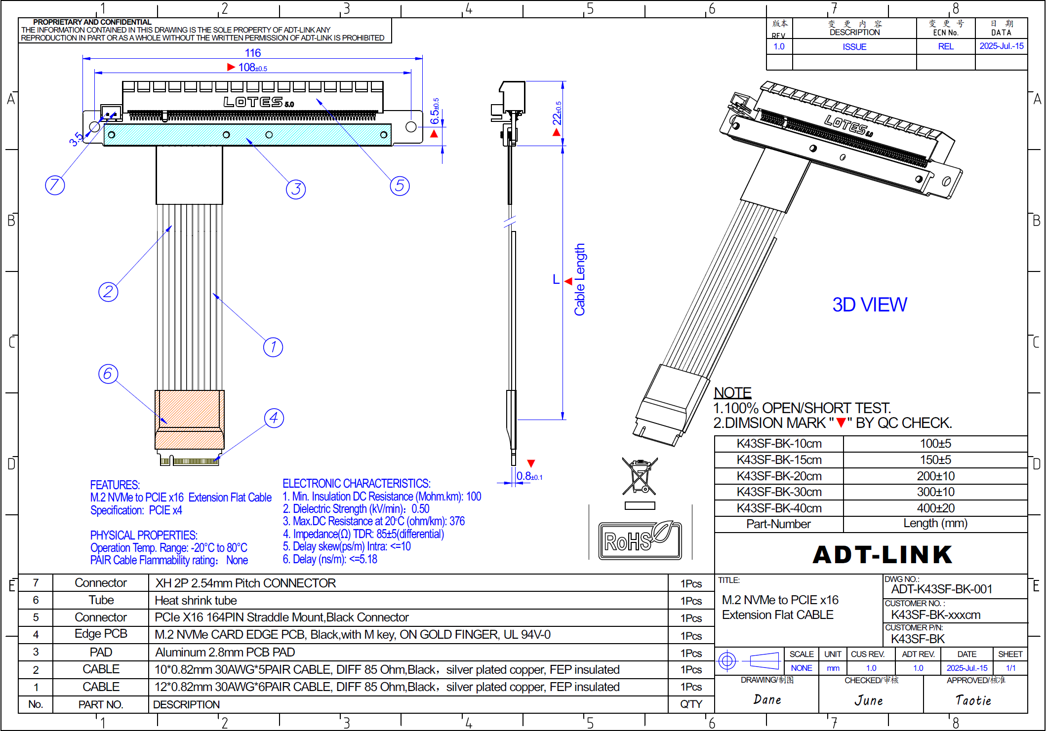 ADT-LINK M.2 NGFF NVMe to PCIe - Pcie 5.0 Gpu Riser Cable のレビューと価格